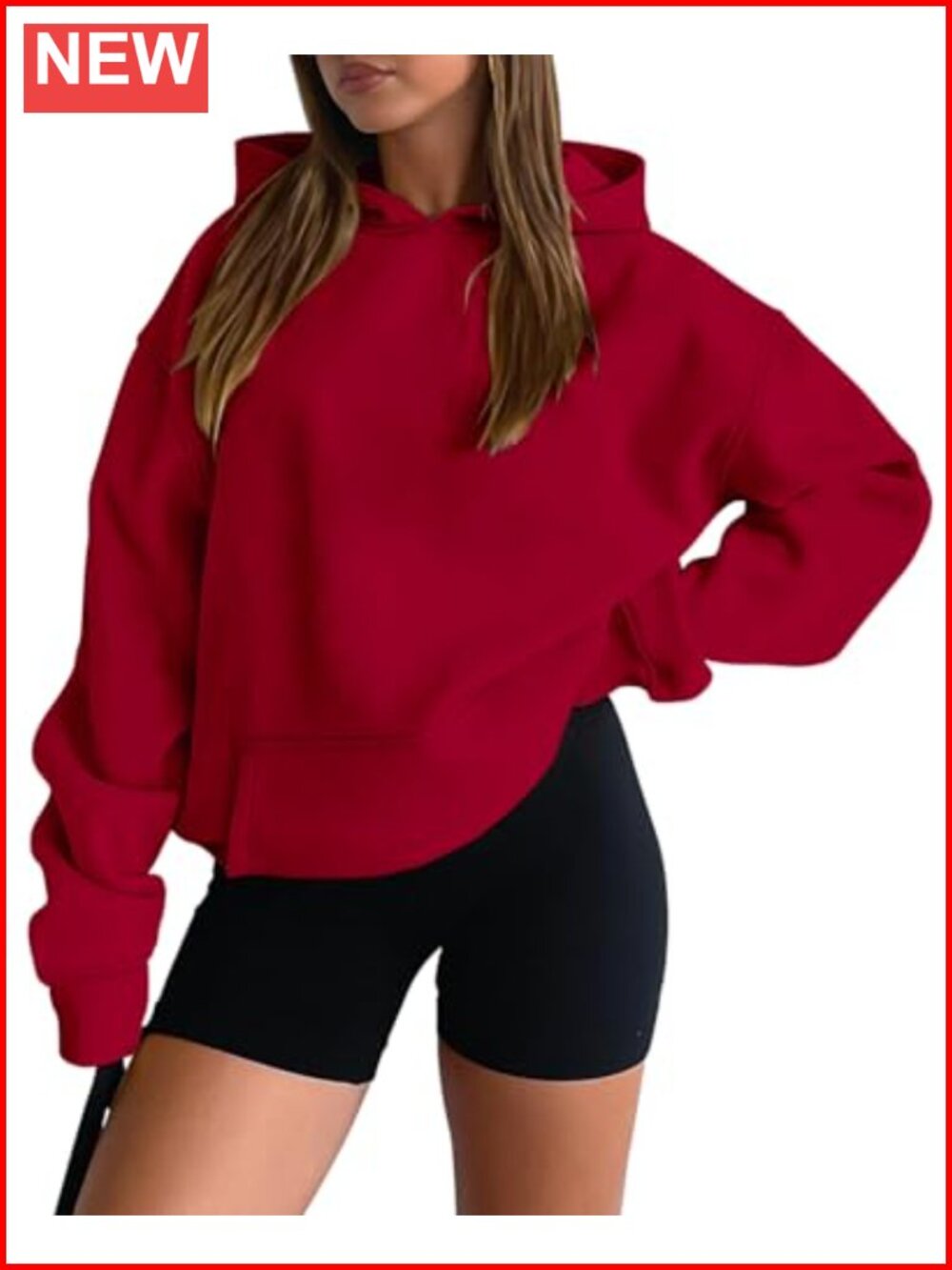 Women's Oversized Pullover Hoodie Long Sleeve Sweatshirt Kangaroo Pocket